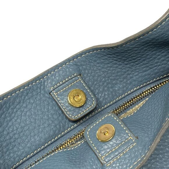 Auth PRADA - BR4829 Blue Gray Leather Shoulder Bag - Picture 14 of 16